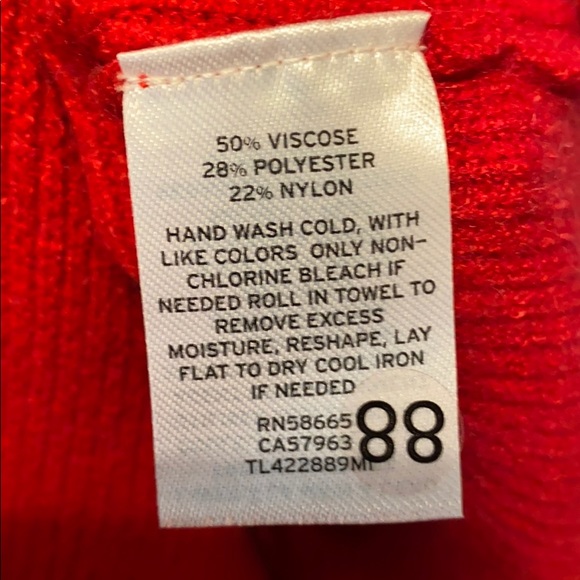 Leith Square Neck Long Sleeve Sweater Dress Red - Picture 6 of 6